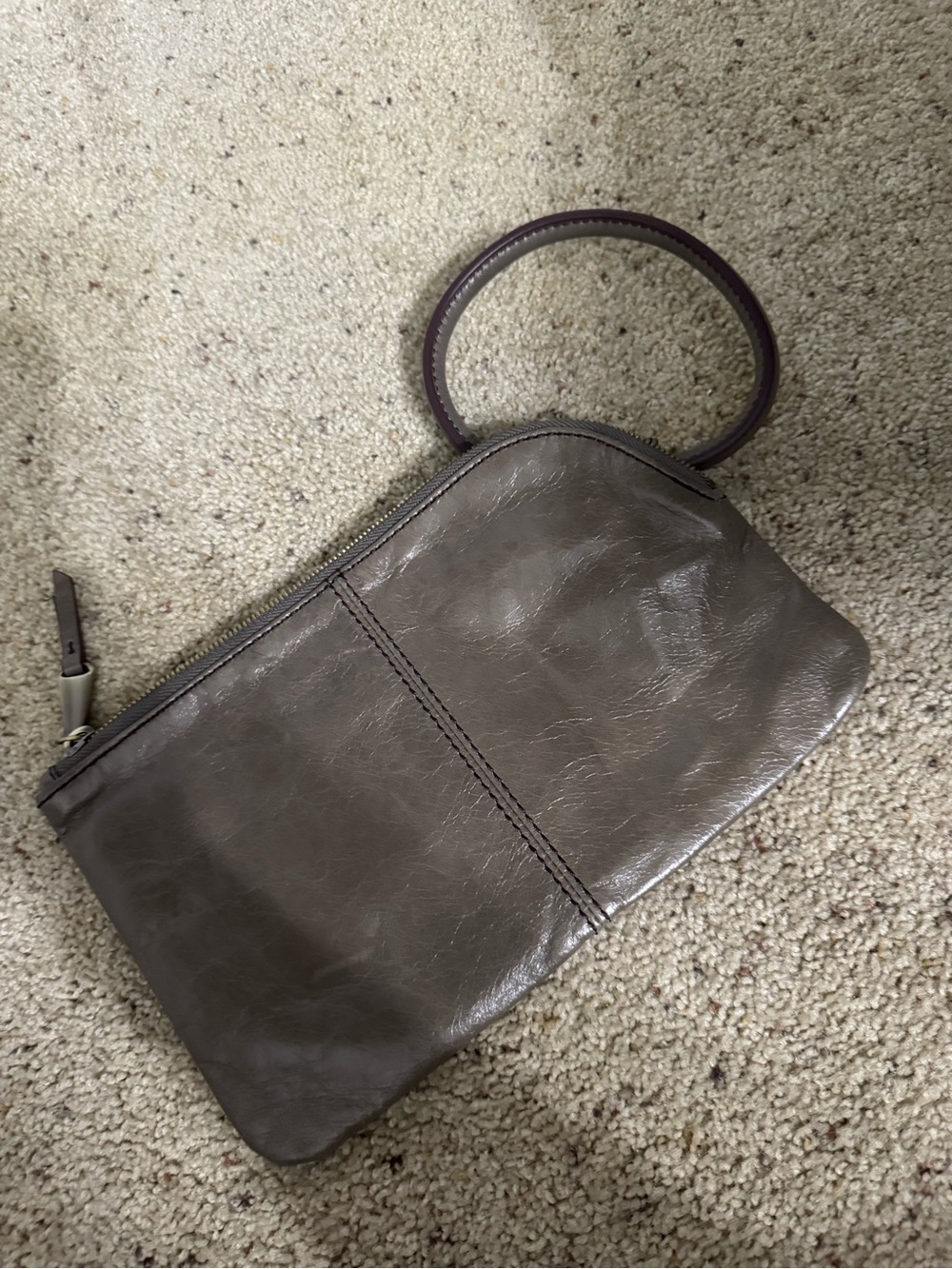 HOBO Taupe Leather Wristlet Clutch